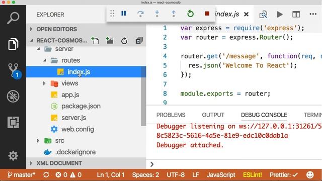 React & Azure Cosmos DB Part 2 - Project Setup
