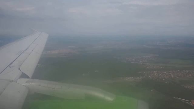 S7 Airlines A319-114 flight S746 approach, landing and taxiing in Moscow Domodedovo смотреть онлайн