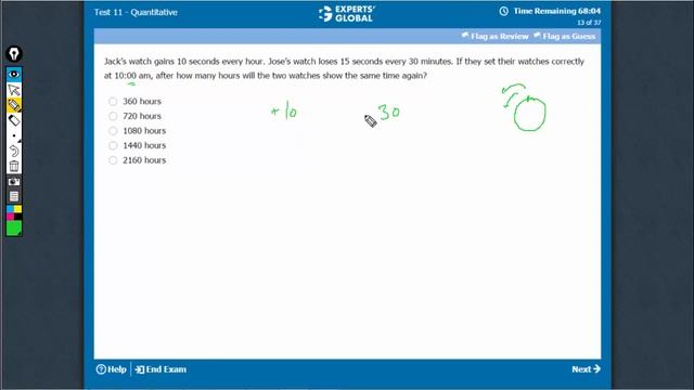 Jack’s watch gains 10 seconds every hour. Jose’s watch loses 15 seconds every 30 minutes. If they.. смотреть онлайн