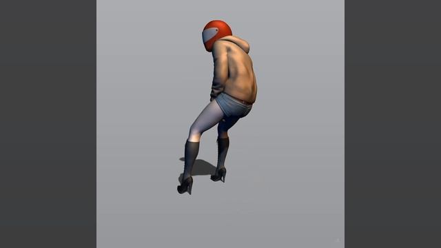 Tired pretty motorcyclist 3D print model смотреть онлайн