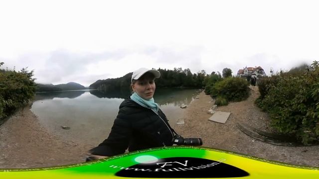 Alpsee near neuschwanstein castle. 360 video. Virtual reality смотреть онлайн