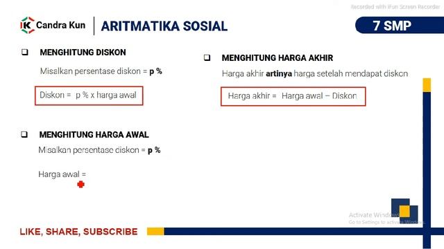 Mencari Diskon, Persentase (%), Harga Awal & Akhir | Aritmatika Sosial Kelas 7 SMP Th. 2022 смотреть онлайн