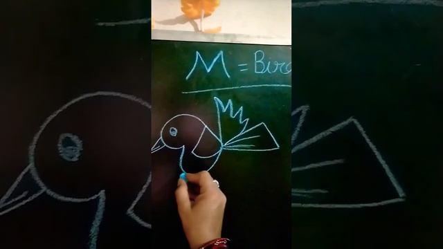 How to draw letter M. easy way to draw 🐦 bird смотреть онлайн