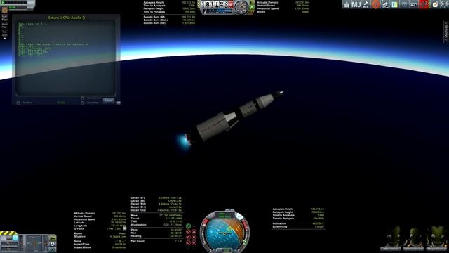 Saturn V Automated Launch in Realism Overhaul смотреть онлайн