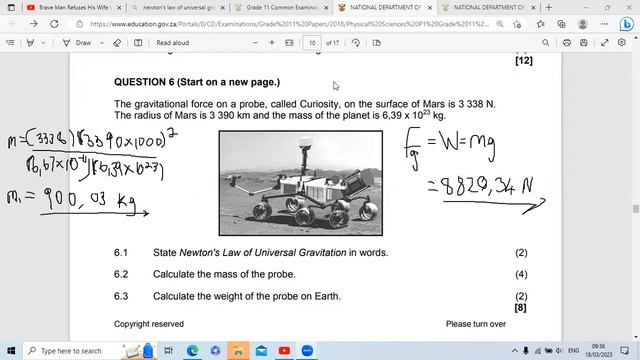 18 Mar G11 Physical sciences P1 смотреть онлайн