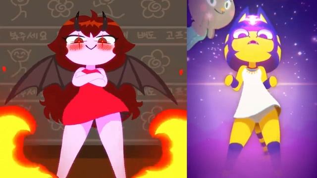 Ankha Dance VS Ankha but Brush anime meme animation смотреть онлайн