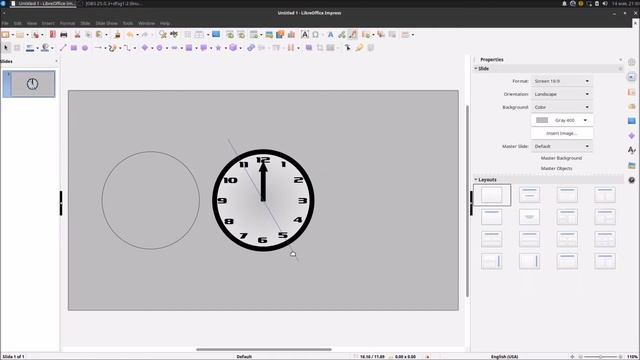 LibreOffice Impress Tutorial - How to Create a Clock animation смотреть онлайн