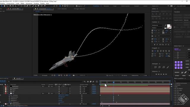 Come creare scie di condensa collegate al modello 3D - Tutorial After effects e Element 3D смотреть онлайн