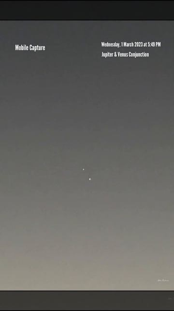Jupiter & Venus Conjunction with mobile phone #mobileastrophotography #venus #jupiter смотреть онлайн