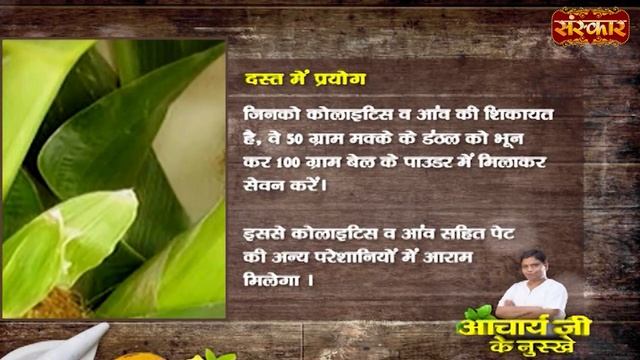 जानिए, मक्का कैसे शरीर के लिए है लाभकारी ? Benefits of Maize | Acharya Balkrishna Ji | Sanskar TV смотреть онлайн