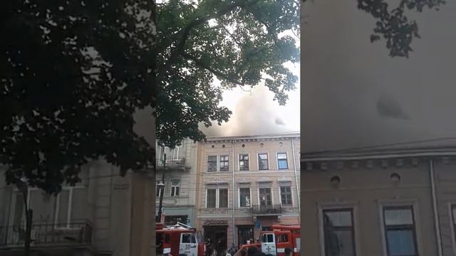 Пожар пр.Свободи сьгодні 16.07.2017 смотреть онлайн