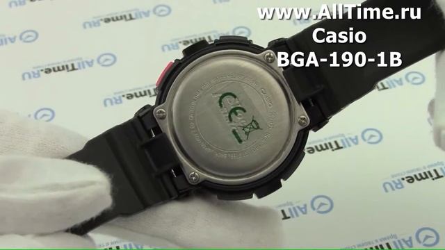 Обзор. Наручные часы Casio BGA-190-1B смотреть онлайн