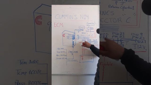 cummins N14 módulo de control electrónico, fallas, TROUBLESHOOTING,arnés,diagrama , ECM, ESQUEMA, смотреть онлайн