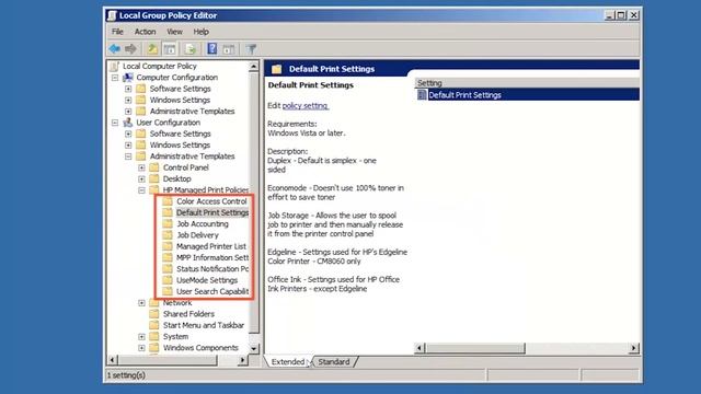 Using HP Active Directory Administrator Templates | HP Printers | HP смотреть онлайн