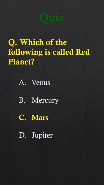 Red Planet  | Solar System and Planet | Geography quiz  |   #shorts #mars #dailyquiz #quiz