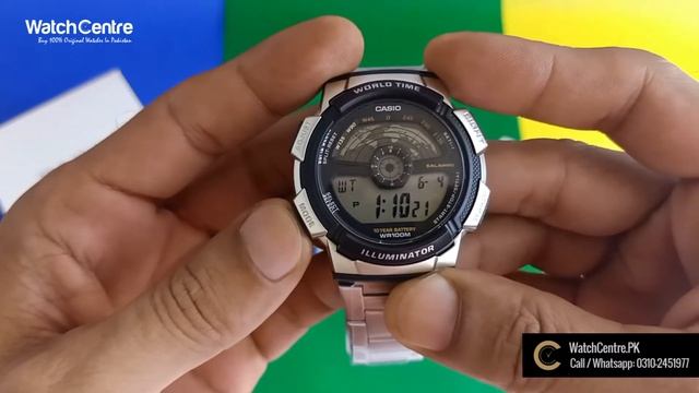 AE-1100WD-1AV Casio World Time Series 10 Years Battery Digital Steel Watch Review смотреть онлайн