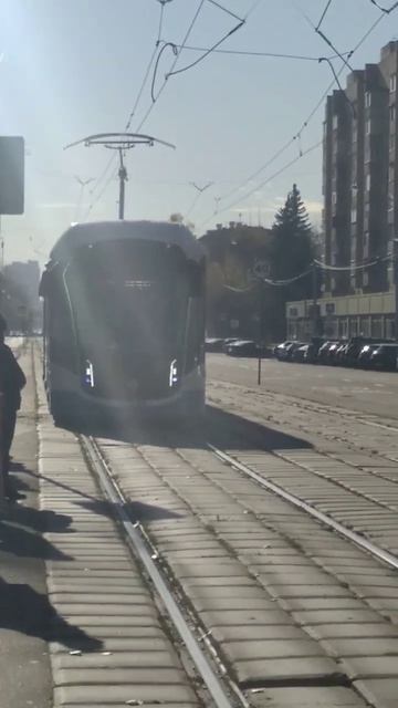 Трамвай 71-931М Витязь-М на остановке Шоссе энтузиастов по маршруту 36 смотреть онлайн