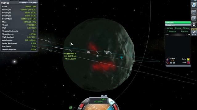 KSP 1.1 Прохождение карьеры. 41. Добываем руду на Минмусе.