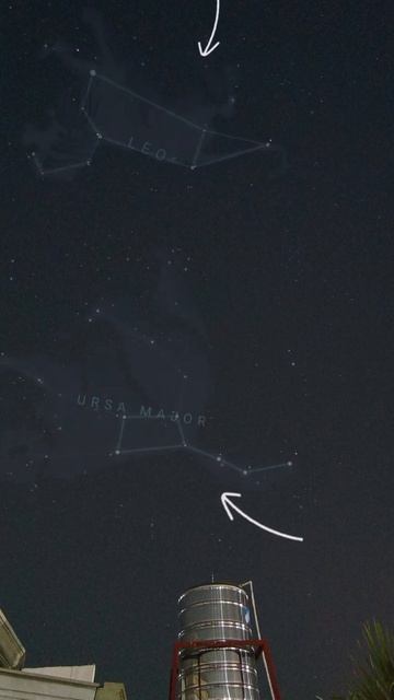 The Constellation Leo And Ursa Mayor Or The Big Dipper.