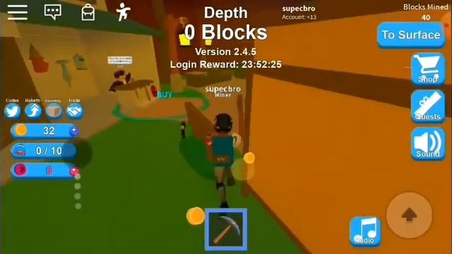 Играем в роблокс симулятор шахтёра,моё первое видео. смотреть онлайн