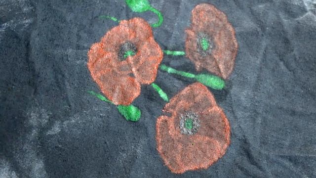 Цветки мака в космической дымке. смотреть онлайн