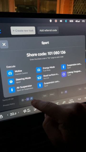 Task Master как настроить Sport режим кнопкой на руле Li7 часть 2