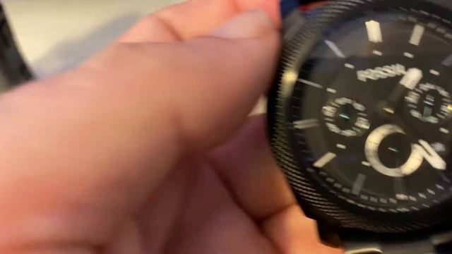 FS4552 Fossil Men's Machine Mid-Size Chronograph Black Stainless Steel Watch Close Up 4k смотреть онлайн