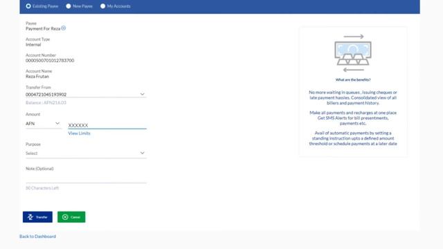 How to add payee and execute the transfer online смотреть онлайн