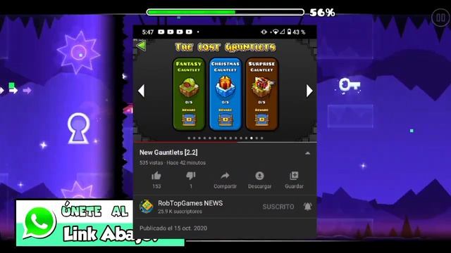Nuevos gauntlets para Geometry Dash 2.2 ¡Confirmado por Robtop! смотреть онлайн