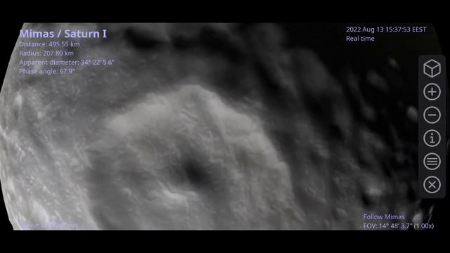 Big Saturn from Mimas moon смотреть онлайн