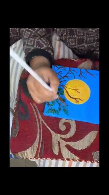 Painting full moon #shorts #youtubeshorts смотреть онлайн
