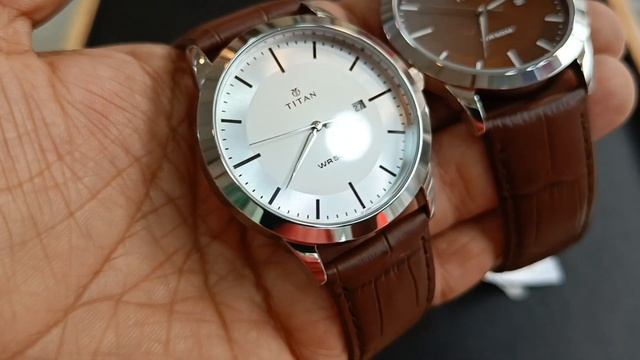 1584sl03/04 Titan Leather Watch for Men #navyawatchgallery смотреть онлайн