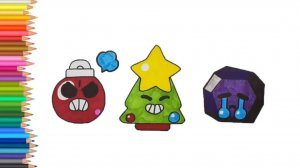 Как нарисовать Праздничные значки Бравл Старс 🎊