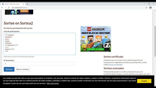 Datos de las Cigarras (chicharras) + Resultados del sorteo смотреть онлайн