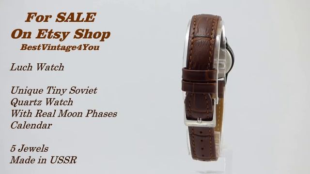 Luch Unique Tiny Soviet Quartz Watch With Real Moon Phases Calendar - For SALE on Etsy смотреть онлайн