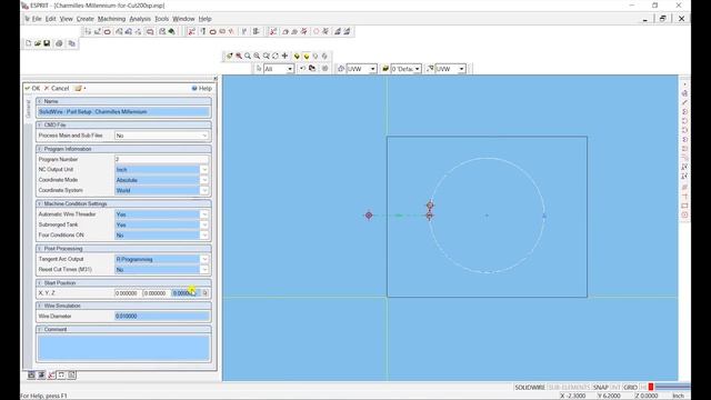 Wire EDM Tutorial 05: ESPRIT Adding Part Setup and Stops смотреть онлайн