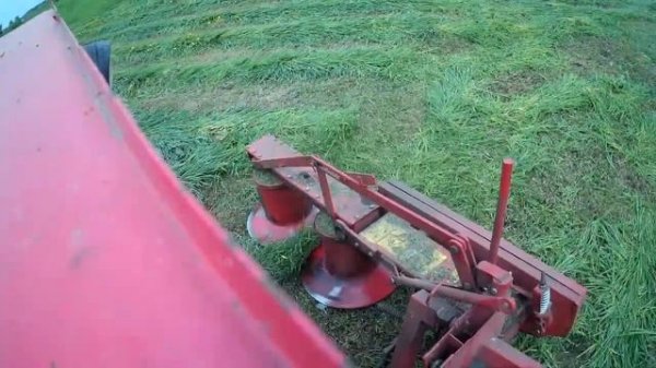 Подкашиваю траву с польской роторной косилкой Виракс 1,35