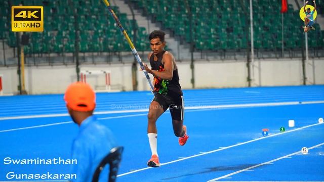 Yugendran Pole Vault 5.20m || Indian Grand Prix-2 || Swaminathan Gunasekaran смотреть онлайн