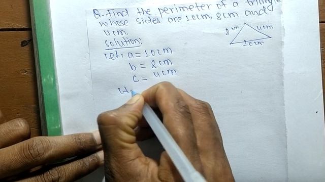 Find the perimeter of a triangle whose sides are 10cm, 8cm and 4cm. смотреть онлайн
