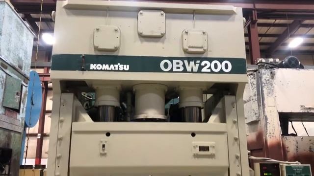 200 TON KOMATSU #OBW200-3, DOUBLE CRANK GAP PRESS, NEW 1995 S&G stock#2481 смотреть онлайн