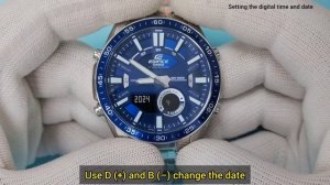 How to set time on Casio Edifice EFV-C100 (Module 5479)