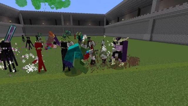 ZOMBIES vs ENDERMEN in Mob Battle смотреть онлайн