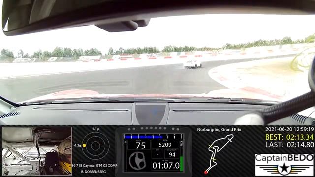 RN #1 Onboard video Nürburgring Grand Prix, 718 Cayman GT4 CS COMP, 02:13.894 смотреть онлайн