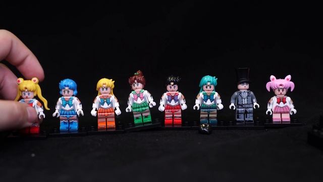 Lego SailorMoon Bootleg PG8156 Mercury Venus Jupiter Mars Neptune Chibi Tuxedo Mask Review 4K