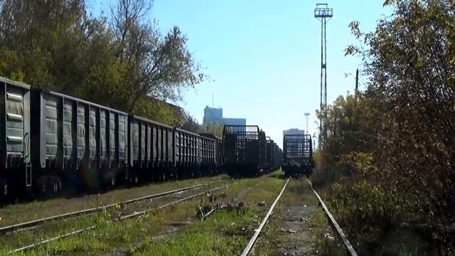 Железнодорожные пути около вагонного ремонтного депо. Город Муром смотреть онлайн