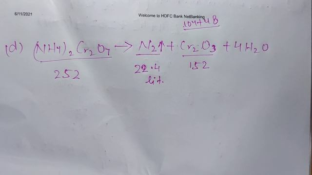 MOLE CONCEPT AND STOICHIOMETRY MISCELLANEOUS EXERCISE Q.NO. 22-27