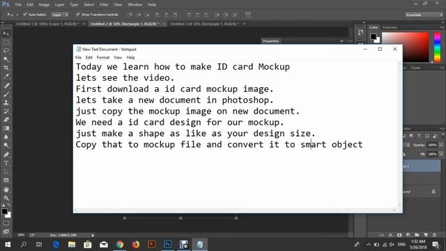 How to Make a ID Card Design Mockup in Photoshop | Photoshop Tutorial смотреть онлайн