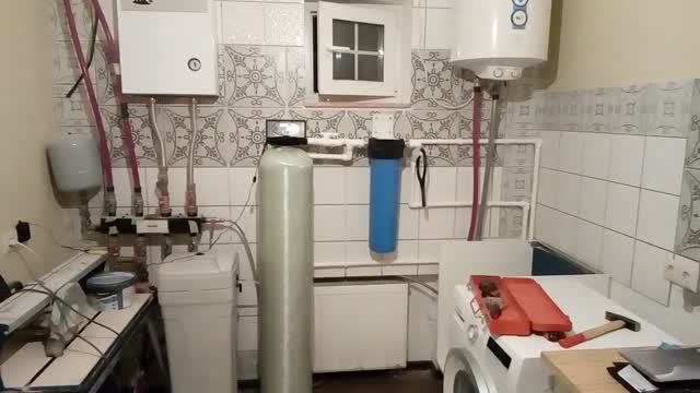 Фильтр-умягчитель, монтаж, результат работы. смотреть онлайн