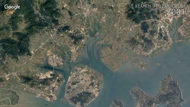 Google Timelapse: Xiamen Fujian, China смотреть онлайн