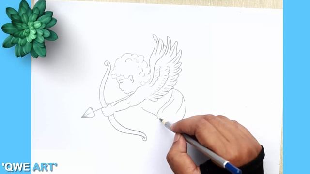 How to draw Cupid | Cupid sketch easy смотреть онлайн